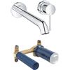 MISCELATORE LAVABO A MURO GROHE ESSENCE 29193001 CROMATO CON CORPO INCASSO