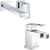 SET MISCELATORI GROHE EUROCUBE LAVABO A MURO E BIDET S CROMATO