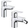 SET MISCELATORI GROHE STARTEDGE LAVABO E BIDET TAGLIA S CROMATO