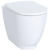 VASO GEBERIT ACANTO 500.824.00.1 RIMFREE FILOMURO A TERRA CON COPRIVASO SOFT-CLOSE