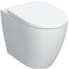 VASO GEBERIT ICON 502.383.jt.1 RIMFREE BIANCO OPACO A TERRA CON COPRIVASO SOFT-CLOSE