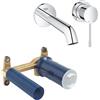 MISCELATORE LAVABO A MURO GROHE ESSENCE 19408001 CROMATO CON CORPO INCASSO
