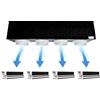 Kit Plenum canalizzato in poliuretano espanso a 4 zone completo di plenum 2 feritoie a scomparsa L. 300 mm