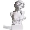 YUEOECOR Statua greca della dea musicale, busto classico della testa romana, mitologia greca, scultura per soggiorno, decorazione artistica per la casa
