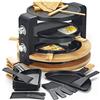 Kitchen chef macchina per raclette 8/10 persone 1500w + grill + crepe maker kcwood.8.super