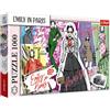 Trefl - Emily in Paris, Ispirazioni di moda - 1000 pezzi - Puzzle con i personaggi della serie TV, per adulti e bambini dai 14 anni in su
