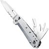 Leatherman Free K4x Multi-Tool, Argento | 9 Strumenti in 1 con Lama Combo e Forbici, Apertura Magnetica, Clip Rimovibile