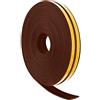 Outus 12 m Strisce di Schiuma Nastro Auto Adesivo per Porta Finestra Traino - Guarnizioni Sigillo EPDM per Prova di Rumore Vento Sonoro (Marrone)
