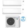 Panasonic Climatizzatore Condizionatore Panasonic Serie Etherea Bianco Opaco Wifi R32 Dual Split Inverter 9000 + 12000 BTU con U.E. CU-3Z68TBE Classe A++/A+