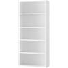 VASAGLE Scaffale a 5 Ripiani, Libreria, Scaffalatura Portaoggetti, Organizzatore con Scomparti, Ripiani Aperti e Regolabili, per Soggiorno, Ufficio, Camera da Letto, Bianco Nuvola LBC165T14