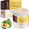 JCZQDRPC Maschera per capelli al collagene 220 ml Maca Deep Repair Maschera per capelli al collagene per capelli secchi e danneggiati, balsamo all'olio di argan, per tutti i tipi di capelli, liscio, idratante