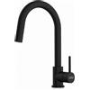 FRANKE Miscelatore monocomando girevole con doccetta fragranite Black Matt Pola J Franke