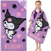 Hello Kitty Asciugamano Bambina Ragazza Donna Teli Mare Assorbente Asciugatura Rapida Kawaii Asciugamani da Bagno 140x70cm Anime Accessori Viaggio (Viola, 70x140cm)