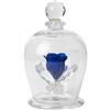 DC DEBORA CARLUCCI Debora Carlucci Rosa Stabilizzata in Campana di Vetro con 3 Petali - Fiore Eterno in Vetro Cristallo, Idea Regalo Elegante, Bomboniera di Lusso, Made in Italy - 15x10 cm (Blu)