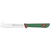 Sanelli Premana Professional Coltello Formaggio 2 Punte, Acciaio Inossidabile, Verde/Rosso, 22.5 x 1.5 x 3 cm