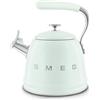 Smeg, Bollitore per Piano Cottura WKF01PG, in Acciaio Inox, Capacità 2,3L, Coperchio Removibile e Beccuccio Dosatore, Anche per Induzione, Verde Pastello