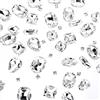 Teaaha 240 strass da cucire, da 3 a 10 mm, cristalli da matrimonio con retro piatto, gemme trasparenti, pietre geometriche da cucito, gioielli per vestiti, scarpe, orecchini, cinture, artigianato, accessori
