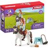 SCHLEICH HORSE CLUB | Mia & Spotty 42518 | set con figura ragazza, pony, sella e finimenti | giocattolo realistico da cavallo | regalo per bambine e bambini | da 5 anni | 9 pezzi