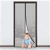 MYCARBON Zanzariera Porta Finestra Magnetica Anti Mosche Anti-zanzare Zanzariere a Calamita(150x240, Nero)