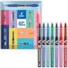 Pilot V5 Hi-Tecpoint - Penna a sfera con pennino da 0,5 mm, confezione da 7 in confezione regalo con busta, colori: nero, blu, azzurro, verde, viola, rosa e rosso