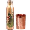 Design pavone in rame puro fatto a mano con una bottiglia d'acqua in rame da ...