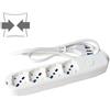 ECOVA MULTIPRESA BIPASSO SCHUKO 4 POSTI CON INTERRUTTORE -ECO30079X