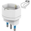 ECOVA ADATTATORE DA SCHUKO P40 A SPINA ITALIANA 16A BIANCO IN BLISTER -ECO30177