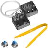 LexonElec Switch Opener Kit con Switch Puller Tastiera in Lega di Alluminio Switch Opener per Cherry MX Gateron Kailh Box Outemu Akko e Panda Switch per Tastiera Meccanica Gaming - Grigio/Giallo