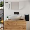 Parama Lavabo da appoggio ovale in microcemento 54,8x34,8x18,5 cm beige | Onega