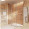 Parama Box doccia cromato 140x70cm vetro 6mm opaco apertura scorrevole h170cm | Sicily