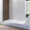 Parama Piatto doccia 90x140 cm in marmoresina bianco effetto pietra | Paros