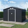 Parama Casetta da giardino in acciaio zincato grigio scuro 2,77x1,95x1,93 m - 65kg - 4,8 metri quadri