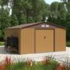 Parama Casetta da giardino in acciaio zincato giallo e marrone 3,41x3,86x2,01 m - 114,5kg - 12,3 metri quadri