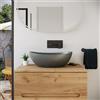 Parama Lavabo da appoggio ovale in microcemento 54,8x34,8x18,5 cm grigio | Onega