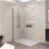 Parama Doccia walk-in 130 cm vetro 8mm anticalcare h200 profilo gun metal spazzolato | Keros