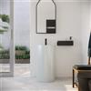 Parama Lavabo freestanding tondo 45x83 cm in micrcocemento bianco | Coral