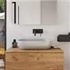 Parama Lavabo da appoggio rettangolare in microcemento 53x35x13 cm beige | Braies