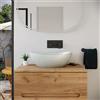 Parama Lavabo da appoggio ovale in microcemento 54,8x34,8x18,5 cm bianco | Onega