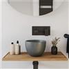 Parama Lavabo da appoggio tondo in microcemento 22,5x15,5 cm grigio | Sevan