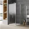 Parama Box doccia slim 100x70cm con apertura a battente e parete fissa profili cromati e vetro 6mm anticalcare opaco h190| Portofino