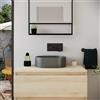Parama Lavabo da appoggio ovale in microcemento 40x28x12 cm grigio | Bolsena