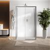 Parama Box doccia tre lati cromato 70x150x70cm porta scorrevole e due pareti fisse vetro 6mm opaco h190 | Pinus
