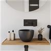 Parama Lavabo da appoggio tondo in microcemento 22,5x15,5 cm nero | Sevan