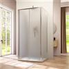 Parama Box doccia tre lati 90x75x90cm con porta a libro profili cromati e vetro 6mm anticalcare opaco h190 | Portofino