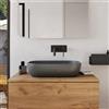 Parama Lavabo da appoggio rettangolare in microcemento 53x35x13 cm grigio | Braies