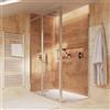 Parama Box doccia cromato 135x90cm vetro 6mm trasparente apertura scorrevole h180cm | Sicily