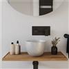 Parama Lavabo da appoggio tondo in microcemento 22,5x15,5 cm beige | Sevan