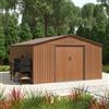 Parama Casetta da giardino in acciaio zincato nocciola 3,41x3,86x2,01 m - 114,5kg - 12,3 metri quadri