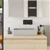 Parama Lavabo da appoggio rettangolare in microcemento 50x32,5x12 cm beige | Lesina