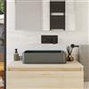 Parama Lavabo da appoggio rettangolare in microcemento 50x32,5x12 cm grigio | Lesina